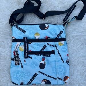 P Harajuku lovers y2k Blue j fashion aop graffitti crossbody bag